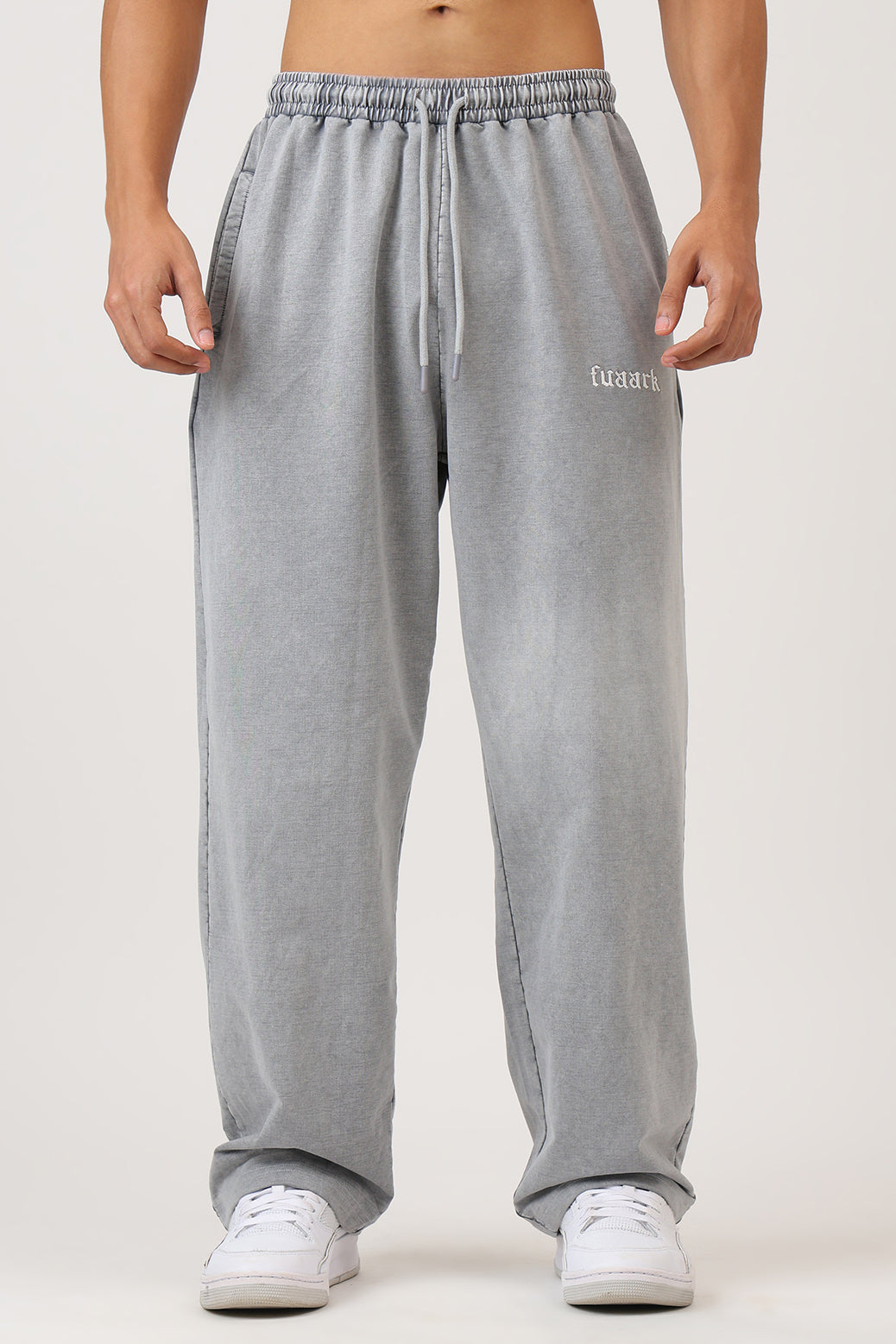 Raw Washed Loose Tracks Light Grey/White
