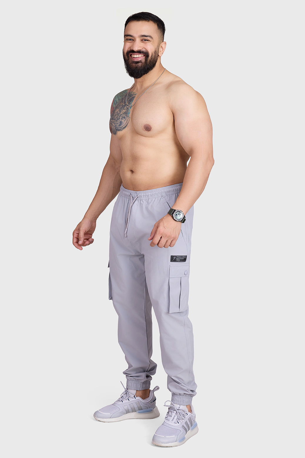 Script Cargo Joggers Light Grey
