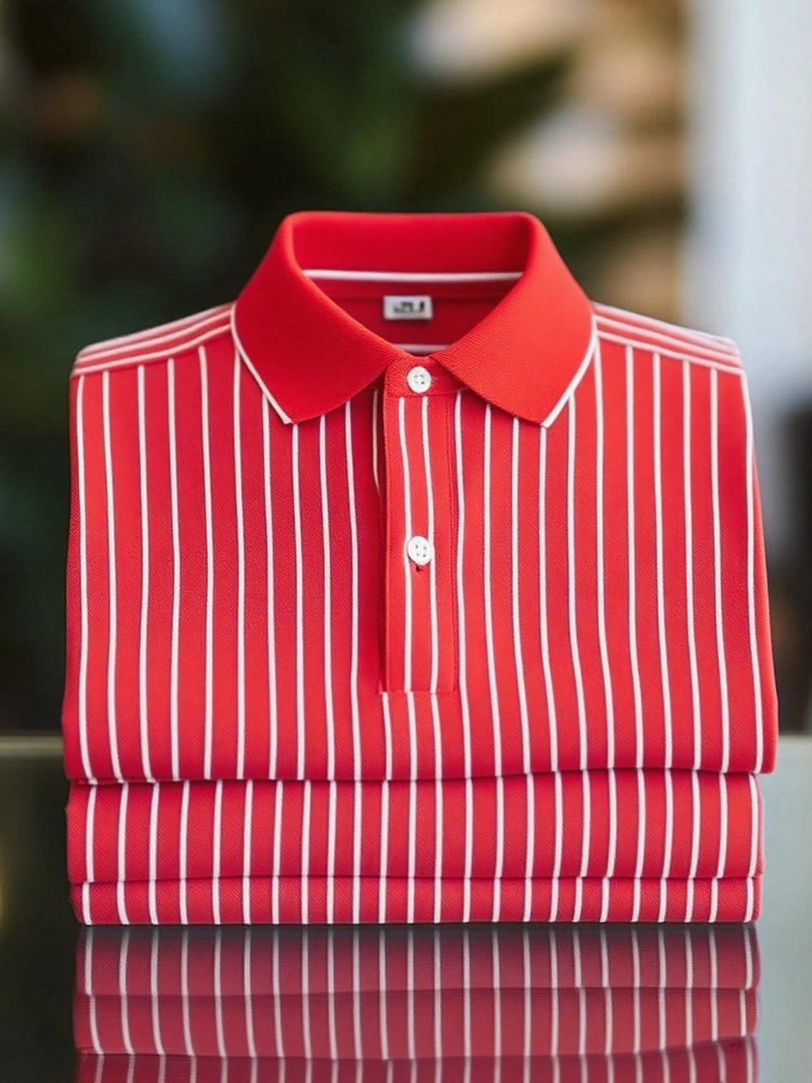 Men's Classic Business Button Short Sleeve Polo Shirt