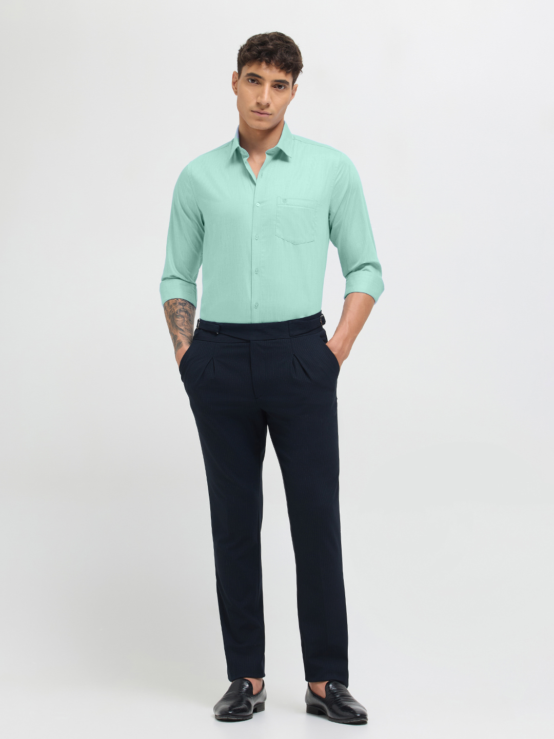 Light Mint Solid Formal Shirt