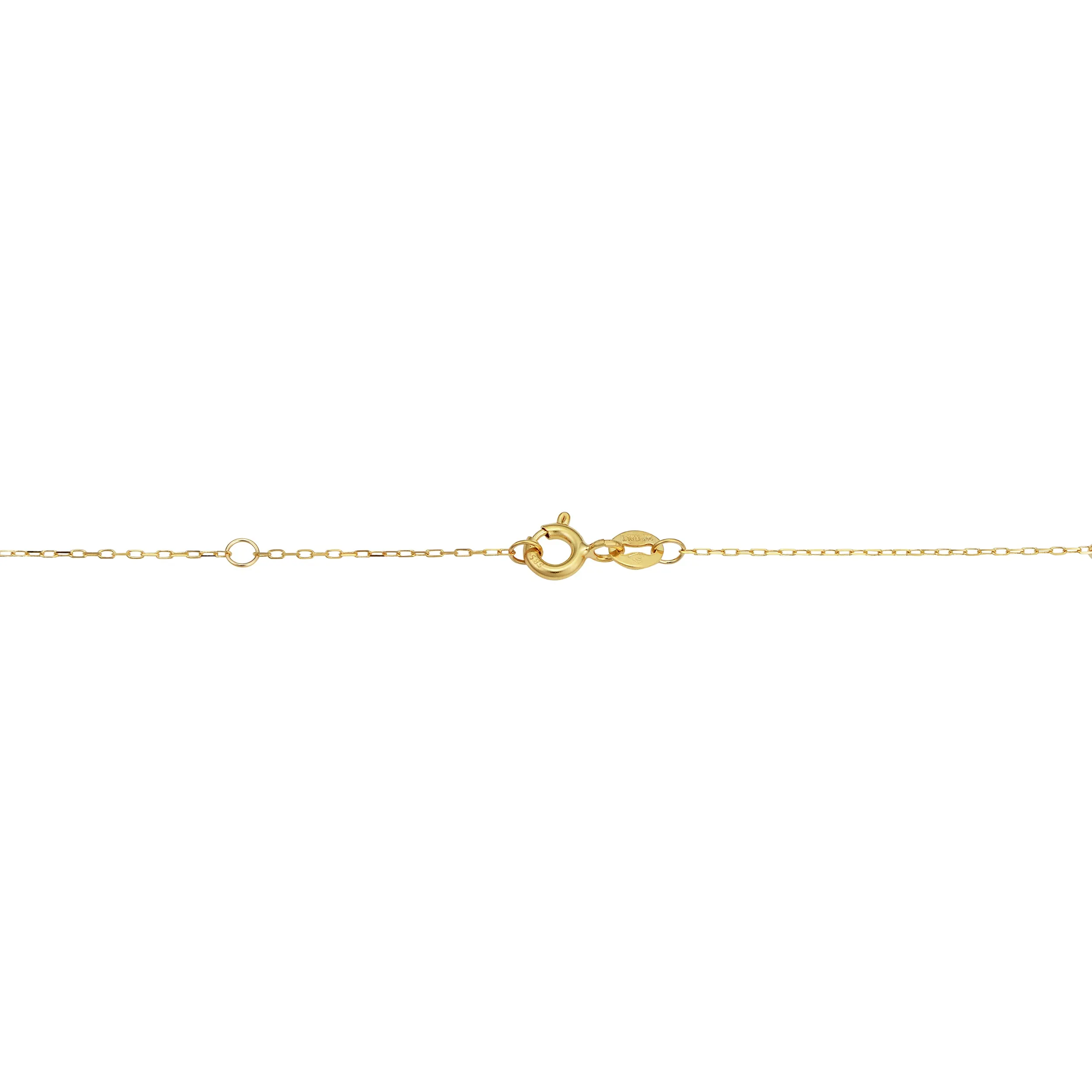 14k Yellow Gold Butterfly Station Anklet (adjusts to 9 or 10 inch)