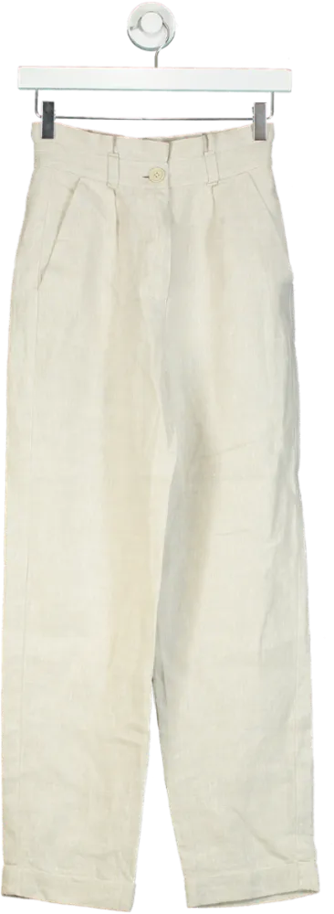 & Other Stories Beige Trousers UK 6