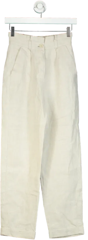 & Other Stories Beige Trousers UK 6