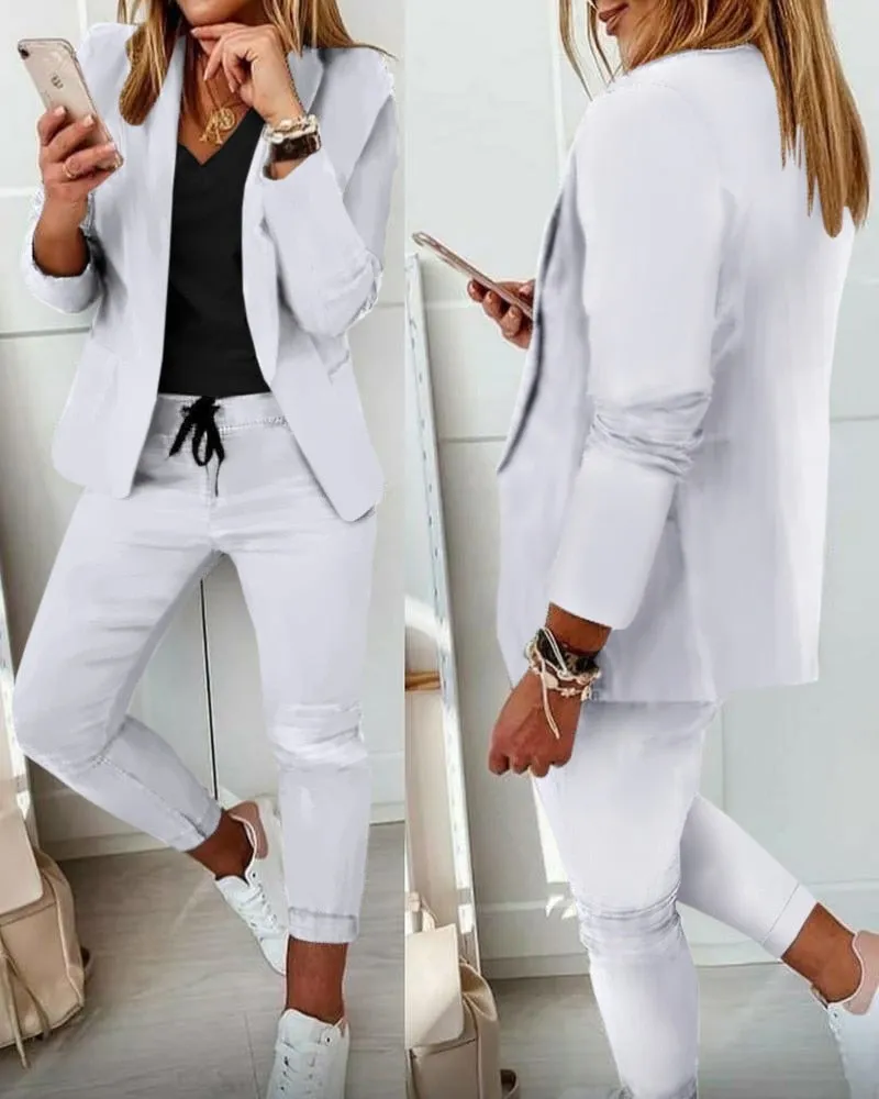 AVA - Elegant Blazer Set [Blazer Trousers]