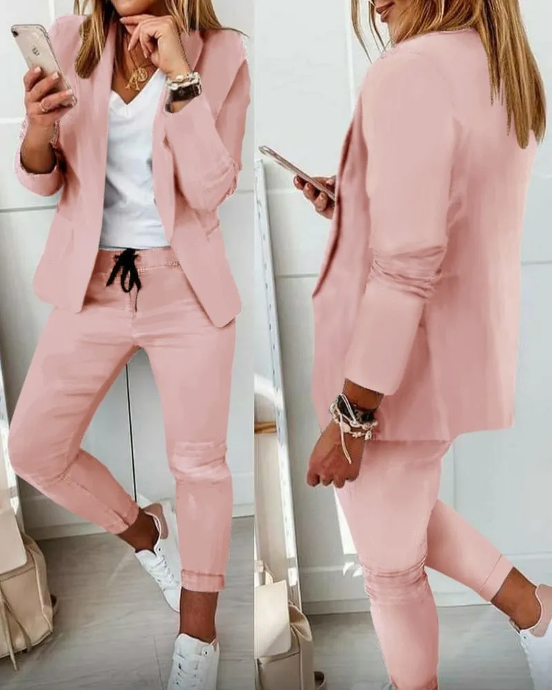 AVA - Elegant Blazer Set [Blazer Trousers]