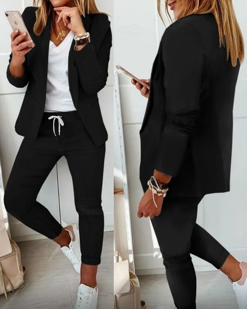 AVA - Elegant Blazer Set [Blazer Trousers]