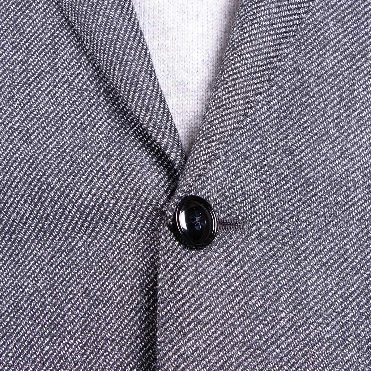 Black & Grey Weave Wool Jacket