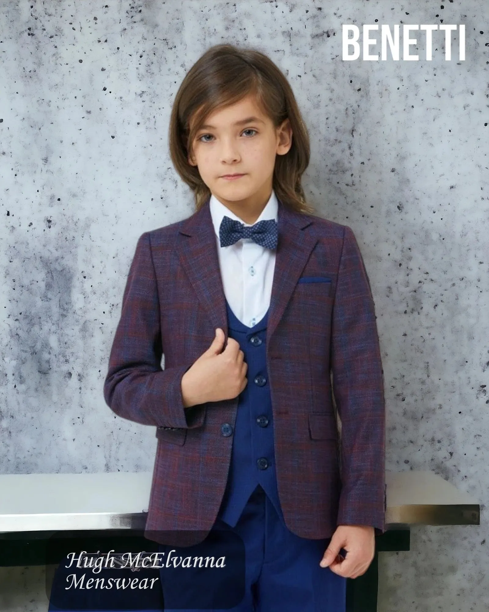 Boys Fashion 3Pc. Suit by Benetti Style: LUCUS