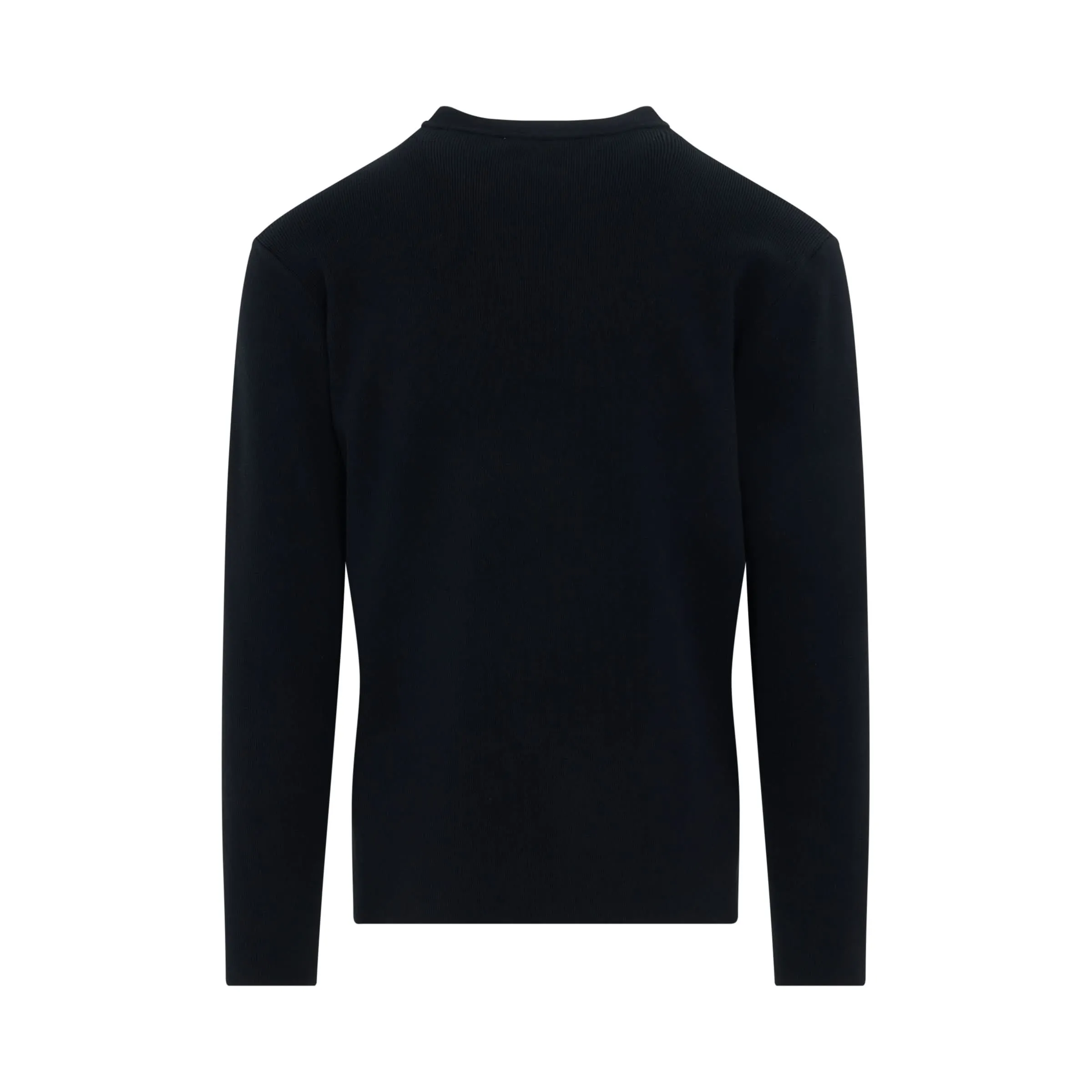 Buckle Crewneck Sweater in Black