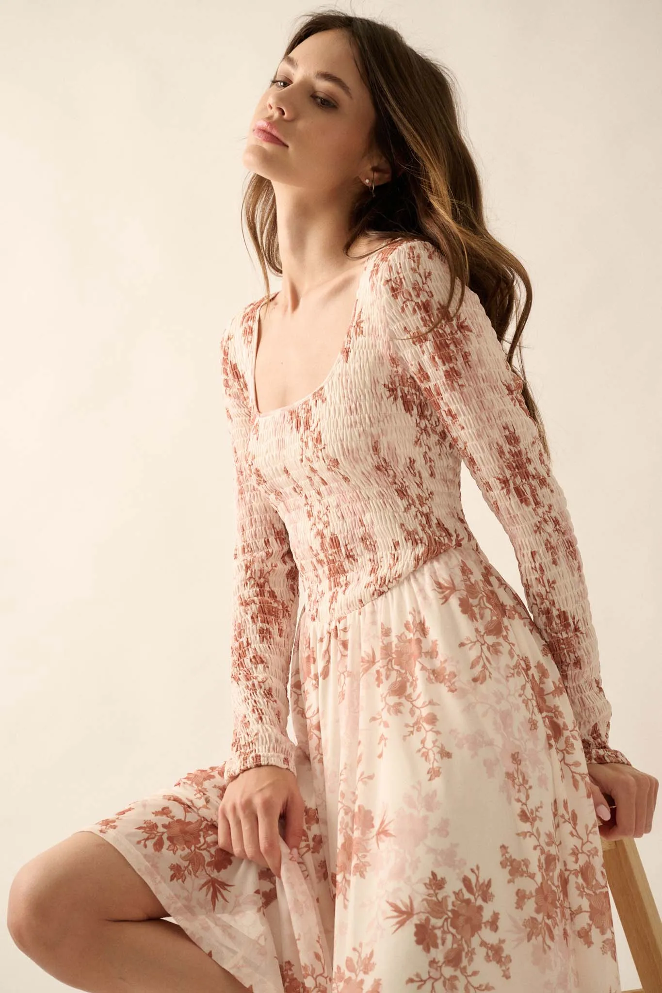 Chasing Wildflowers Smocked Floral Maxi Dress