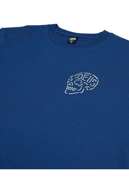 Deus Venice Skull Tee Mechanic Blue