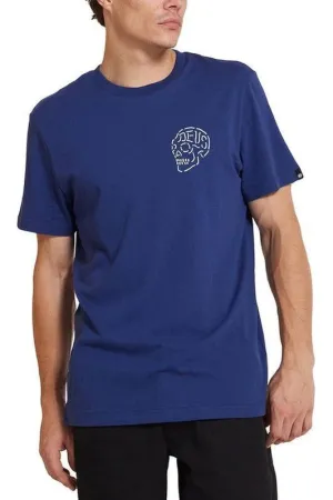 Deus Venice Skull Tee Mechanic Blue