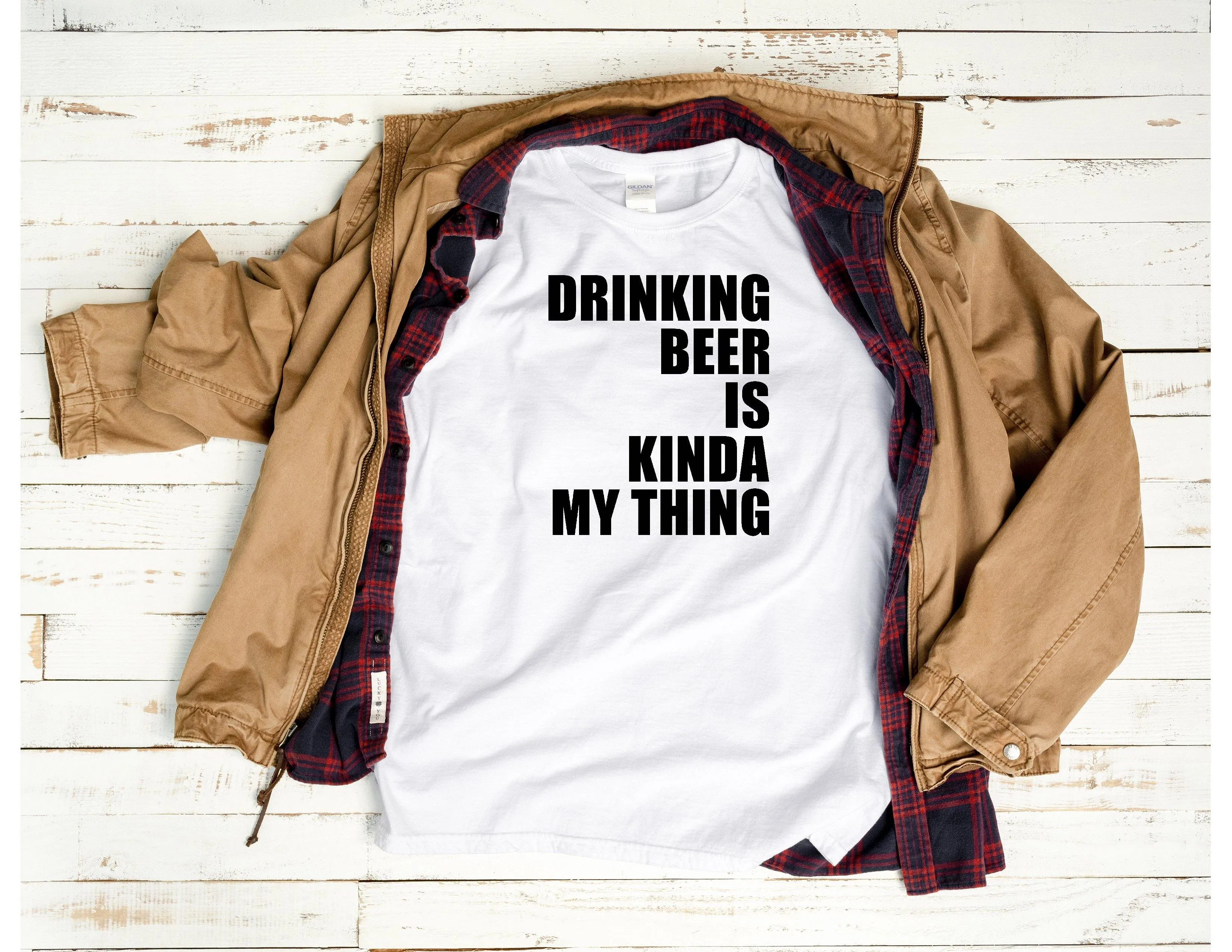 drinking beer is kinda my thing | mens tshirt