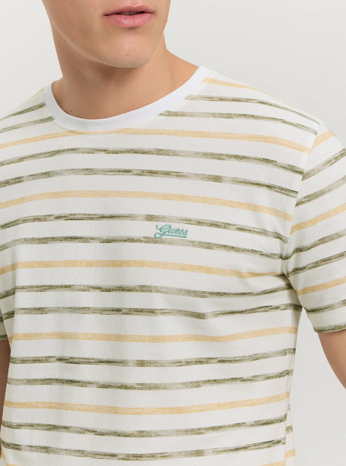 Eco White Striped T-Shirt