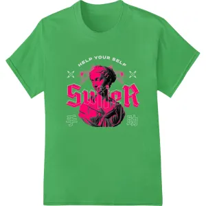 Edgy Pink Silhouette 'Super' DTF Heat Transfer