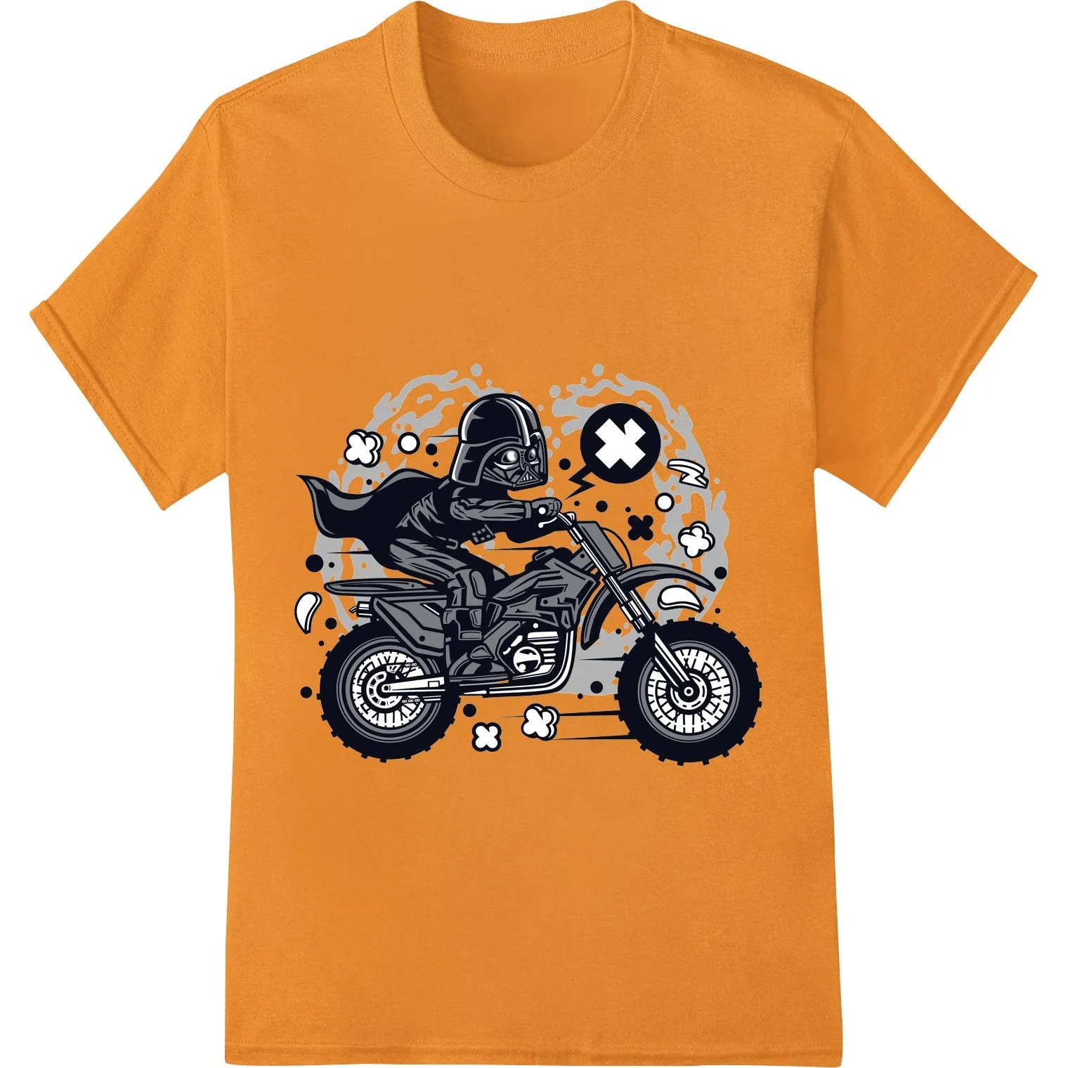 Edgy Quad Motorcycle Illustration - Monochrome Off-Road