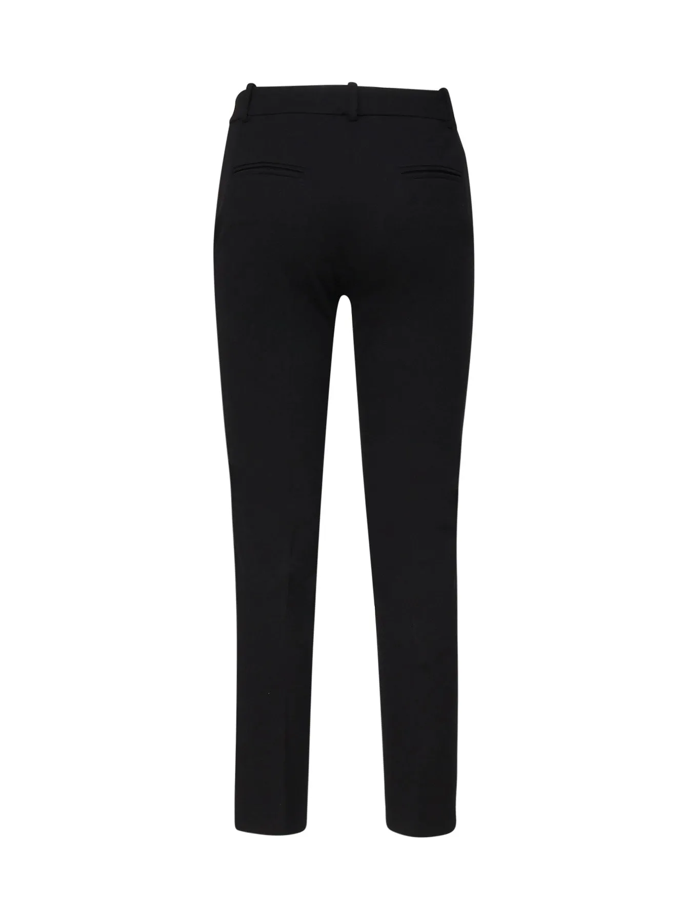 Elegant Black Cigarette-Fit Trousers