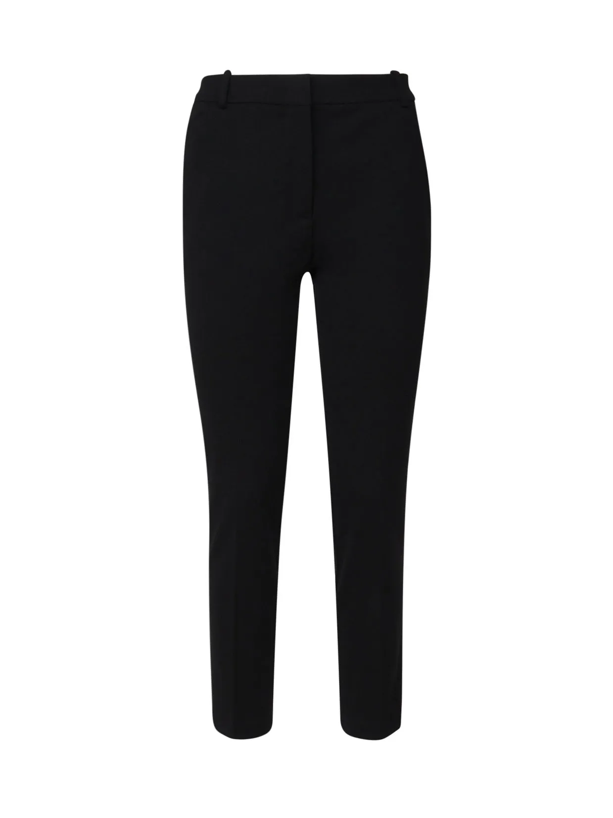 Elegant Black Cigarette-Fit Trousers