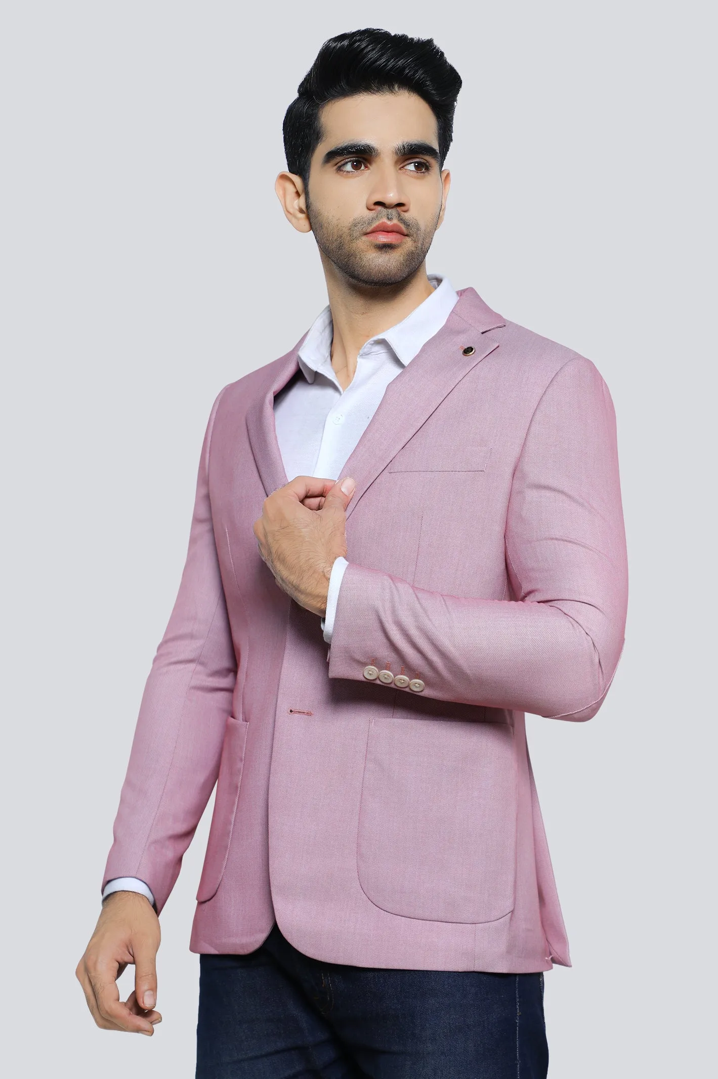 Fawn Pink Blazer for Men's