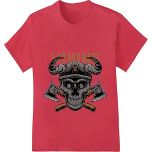 Fierce Viking Skull DTF Print for Edgy Garments & Accessories