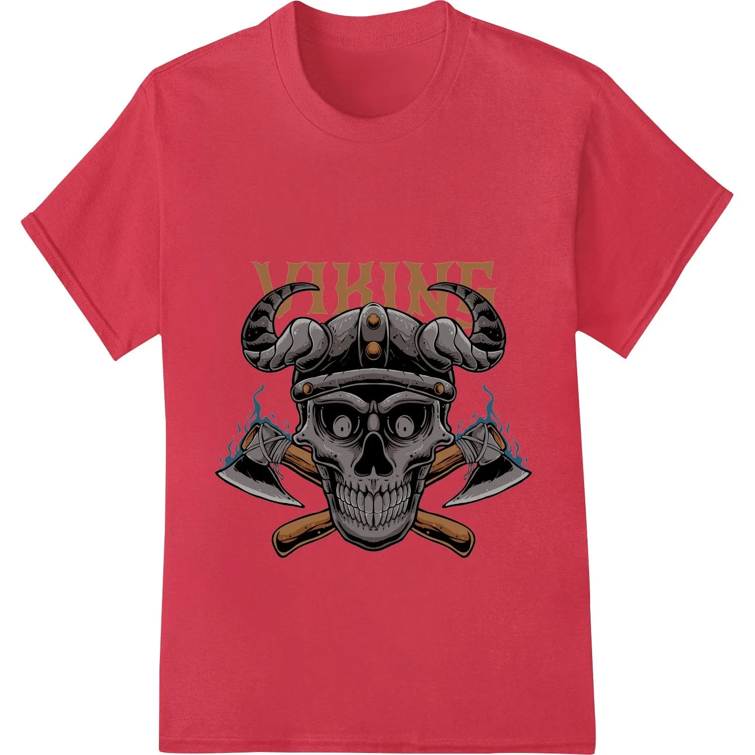 Fierce Viking Skull DTF Print for Edgy Garments & Accessories