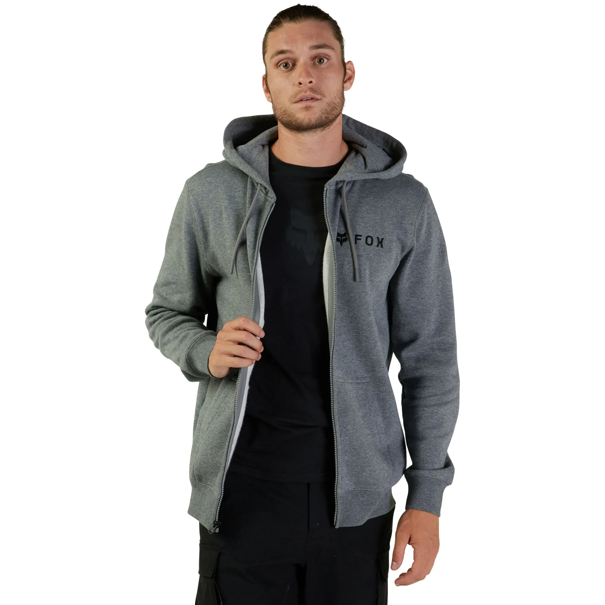 Fox Racing Absolute Fleece Zip Hoodie Heather Graphite Grey