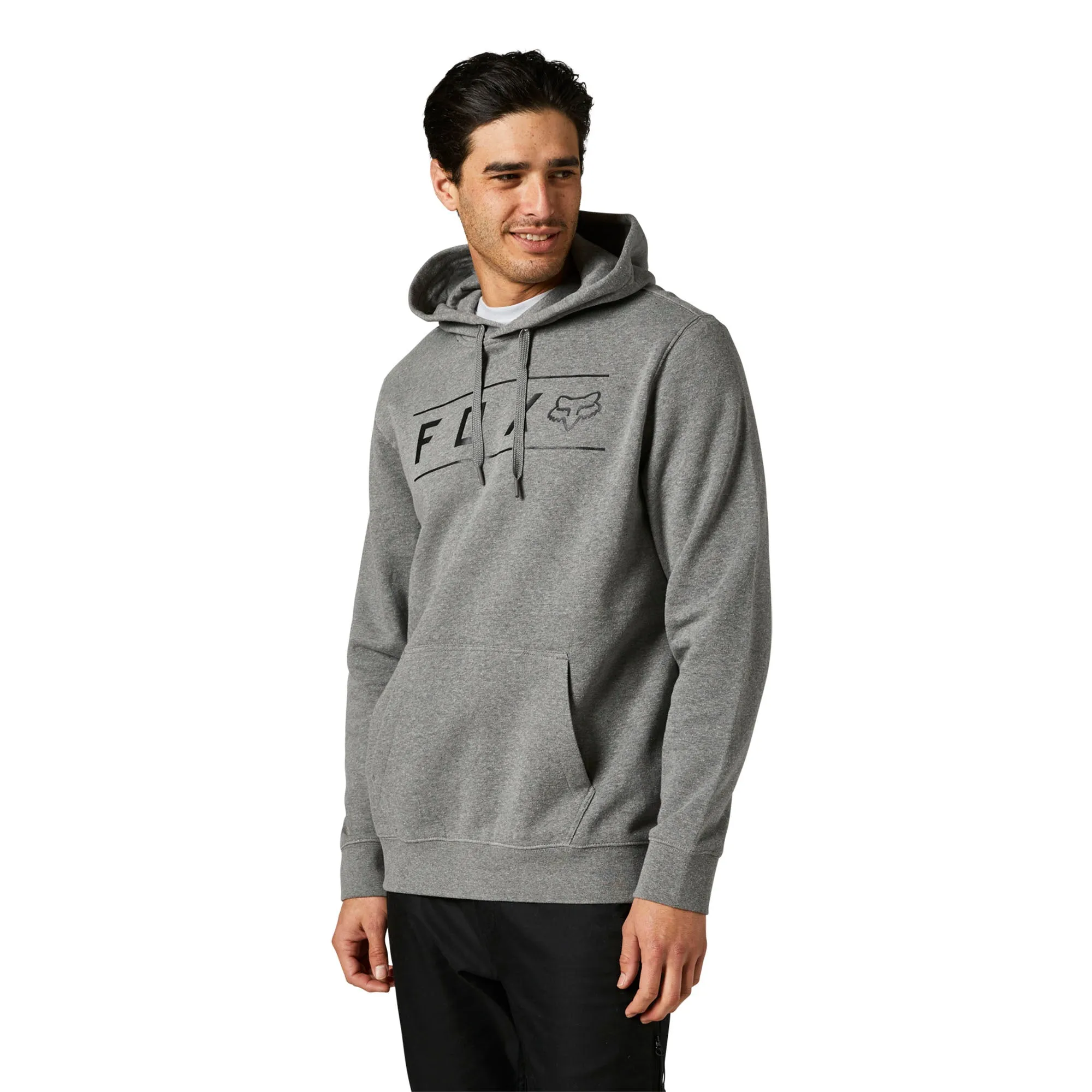 Fox Racing  Mens Heather Graphite Pinnacle Pullover Fleece Hoodie Soft Sweatshirt