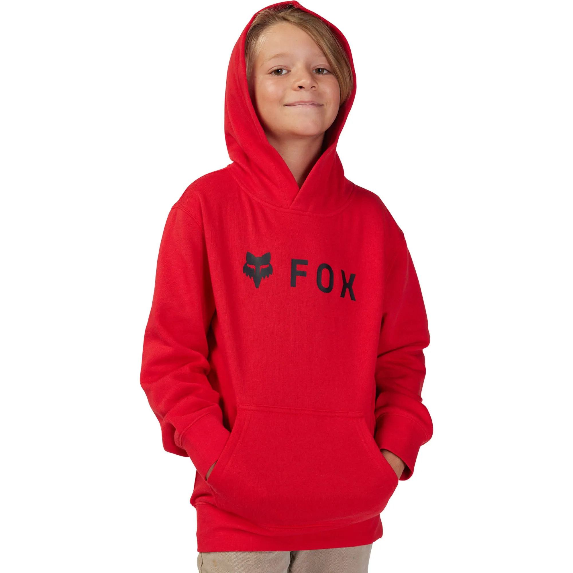 Fox Racing Youth Absolute Fleece Pullover Hoodie Flame Red