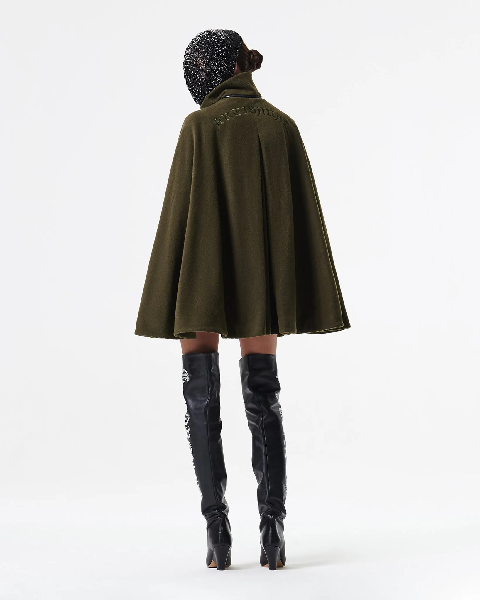 GREEN OVERSIZED COAT IN WOOL BLEND