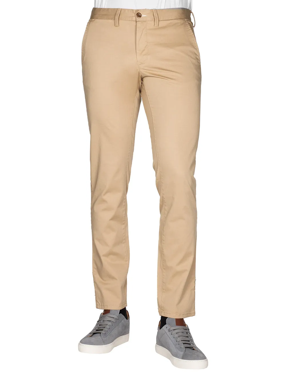 Hallden Twill Chinos Dark Khaki