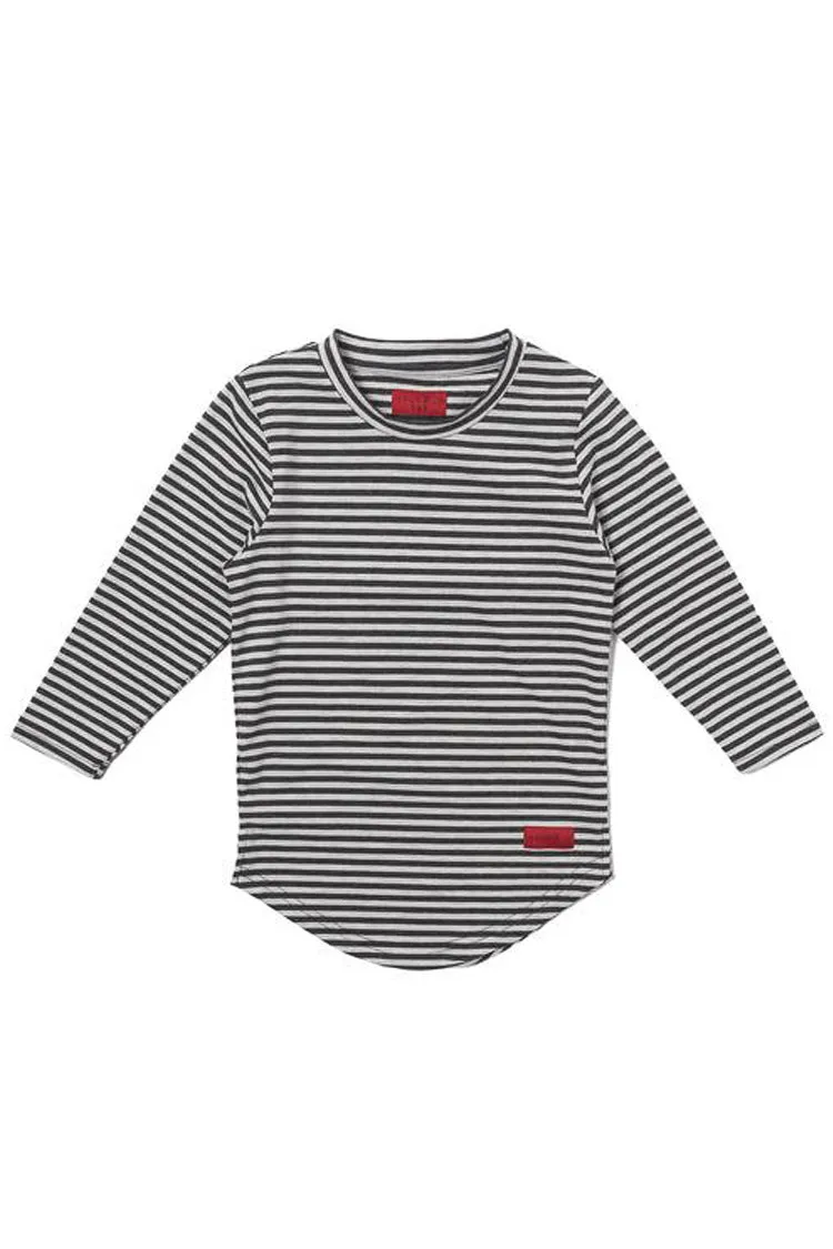 Haus of JR Raven Stripe L/S White/Grey