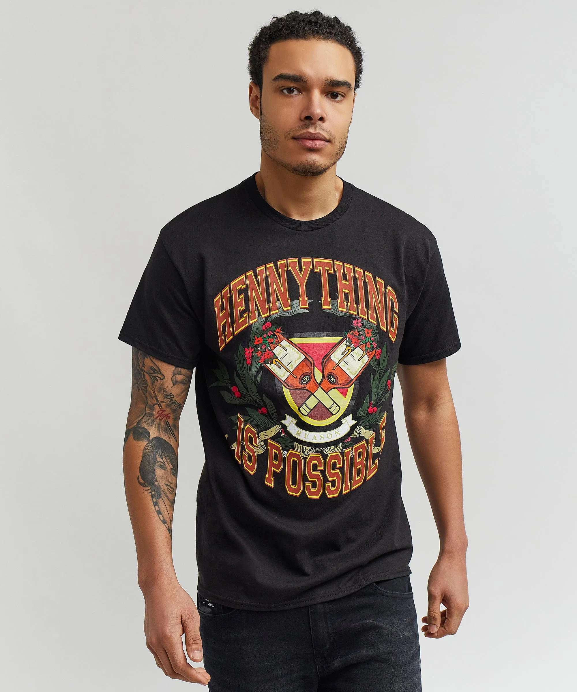 Hennything Varsity Short Sleeve Tee - Black