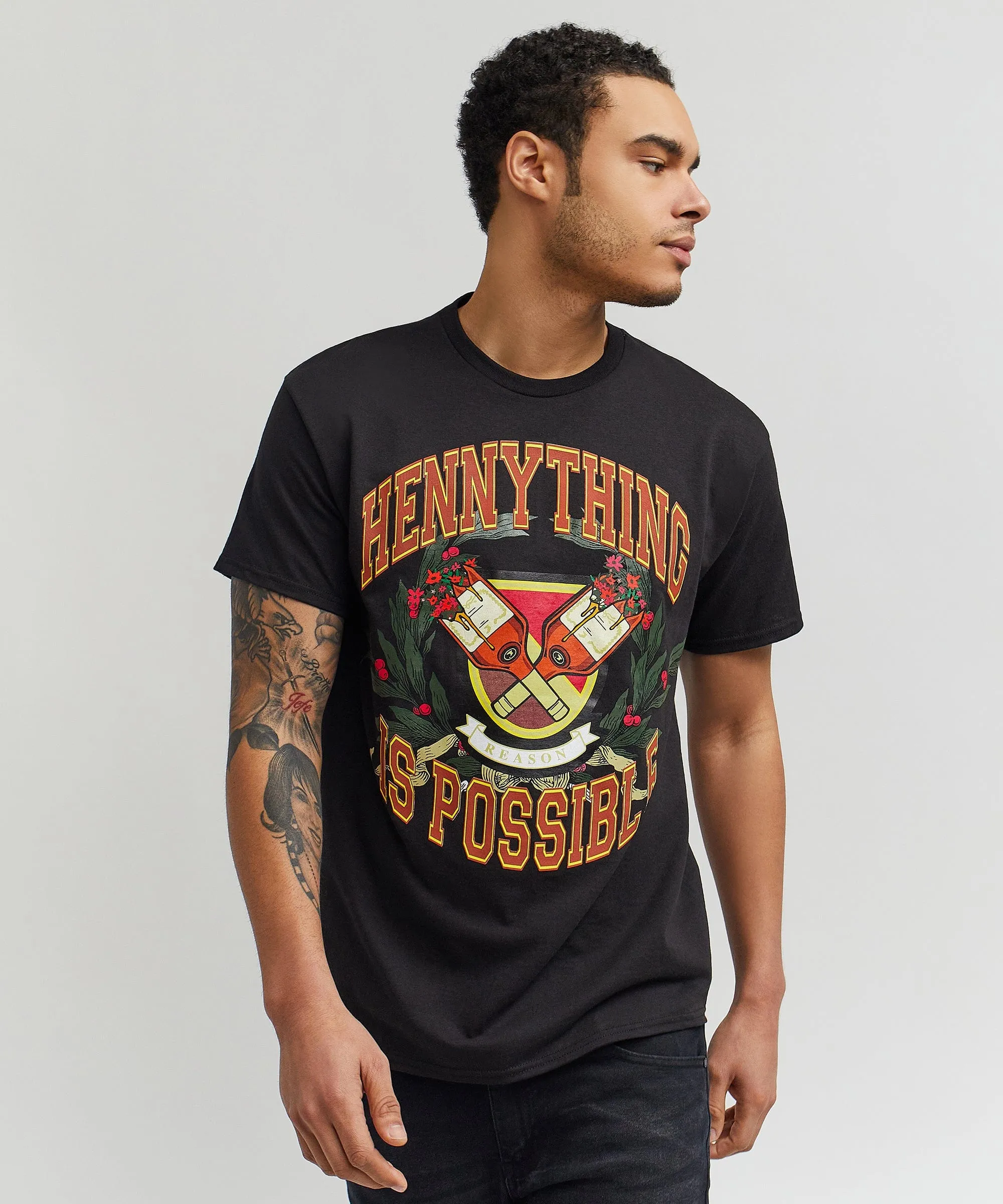 Hennything Varsity Short Sleeve Tee - Black