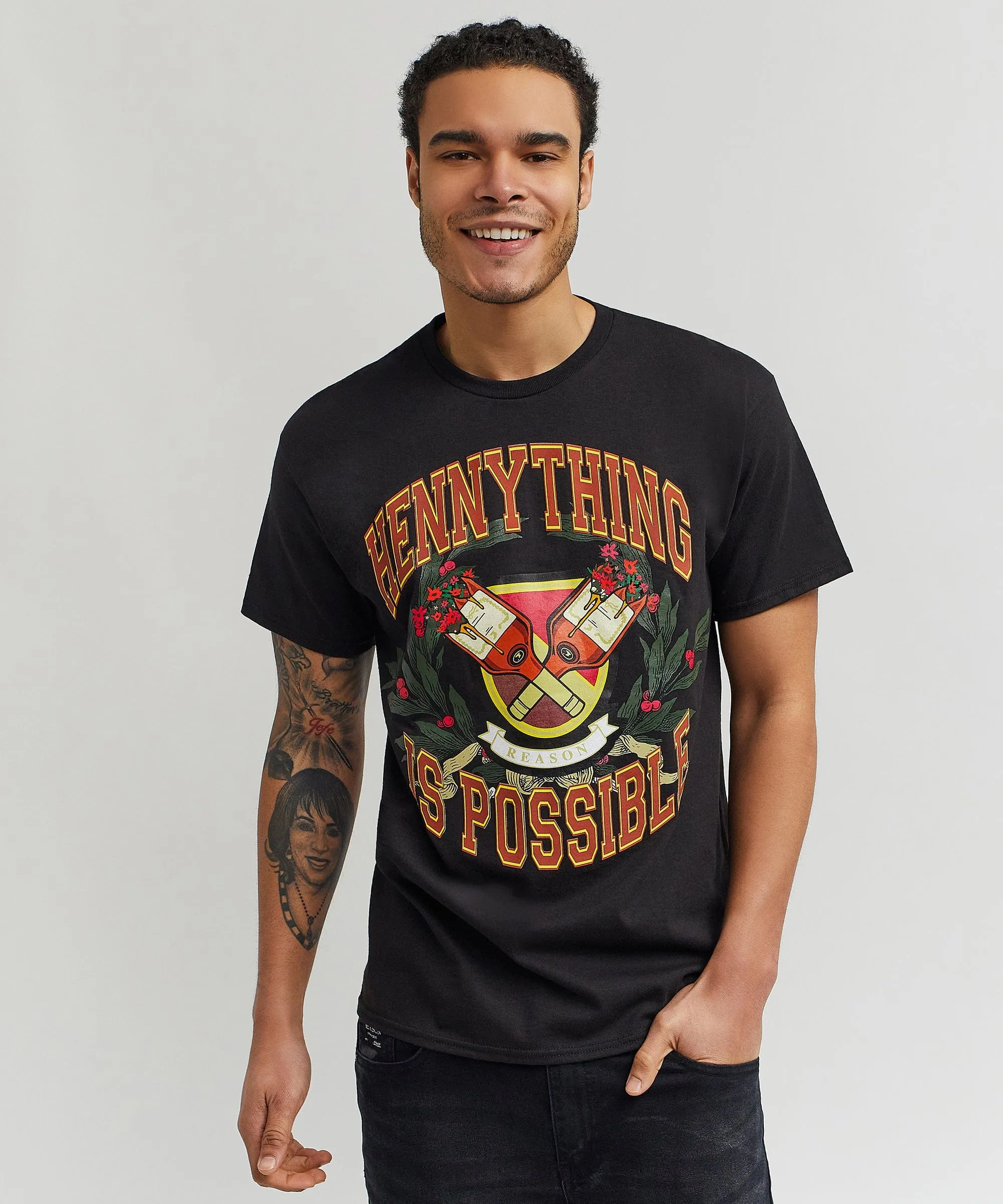 Hennything Varsity Short Sleeve Tee - Black