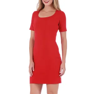 InstantFigure Short Dress with Square Neck and Short Sleeves 168027