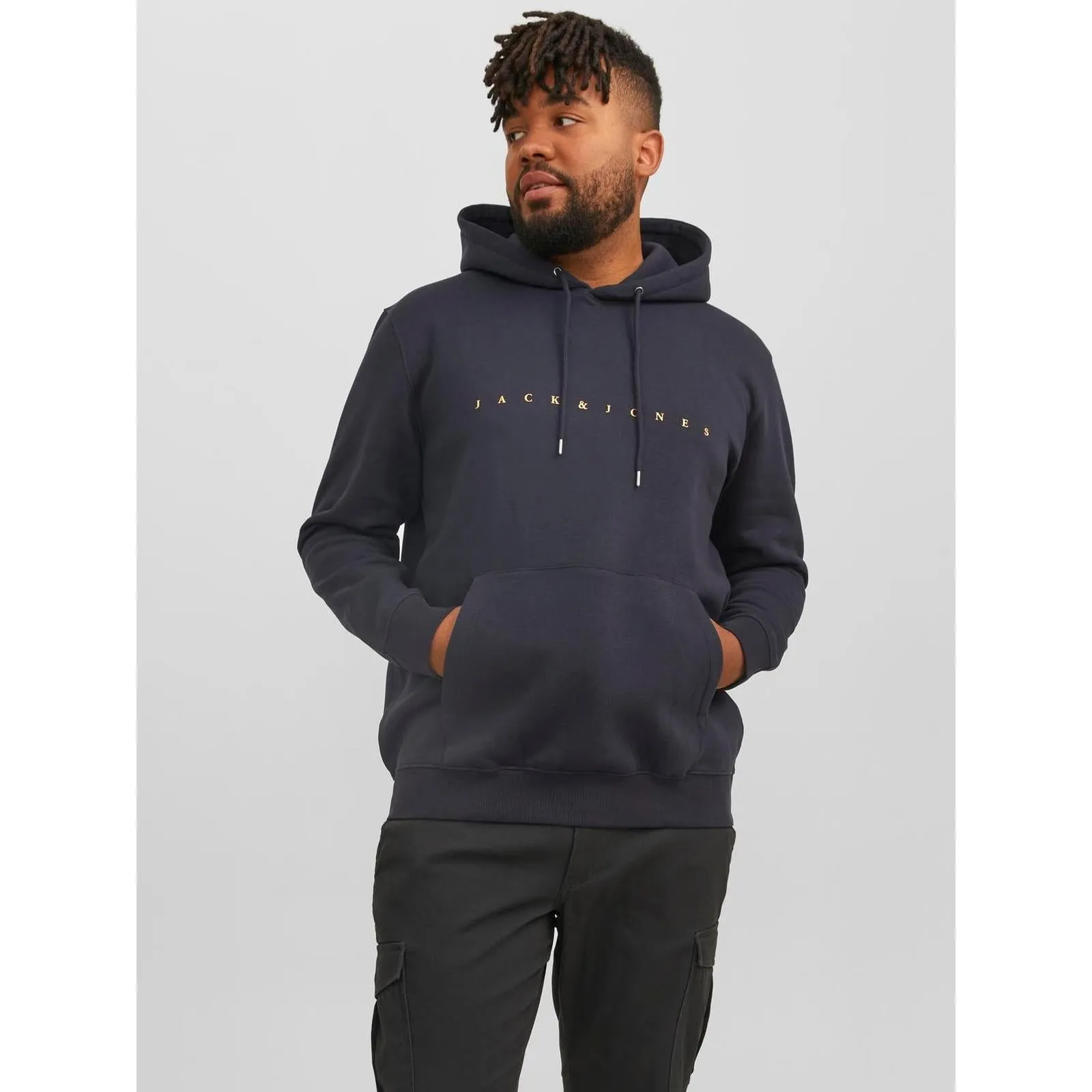 Jack & Jones Mens Star Big & Tall Pullover Hoodie