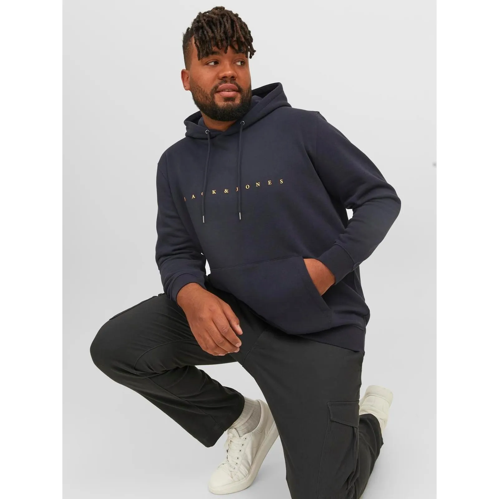 Jack & Jones Mens Star Big & Tall Pullover Hoodie