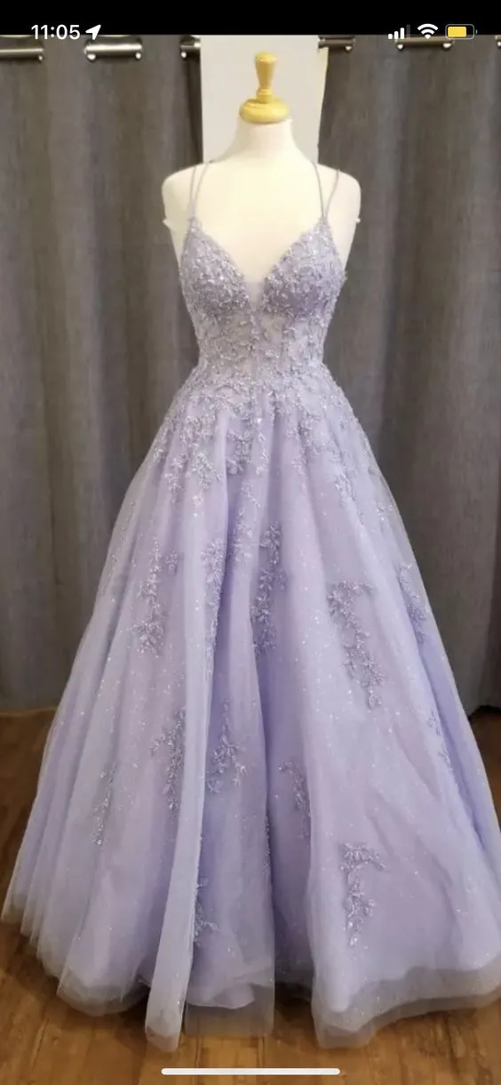 kamahe Pretty prom dresses, Purple prom dress, Light purple prom dress