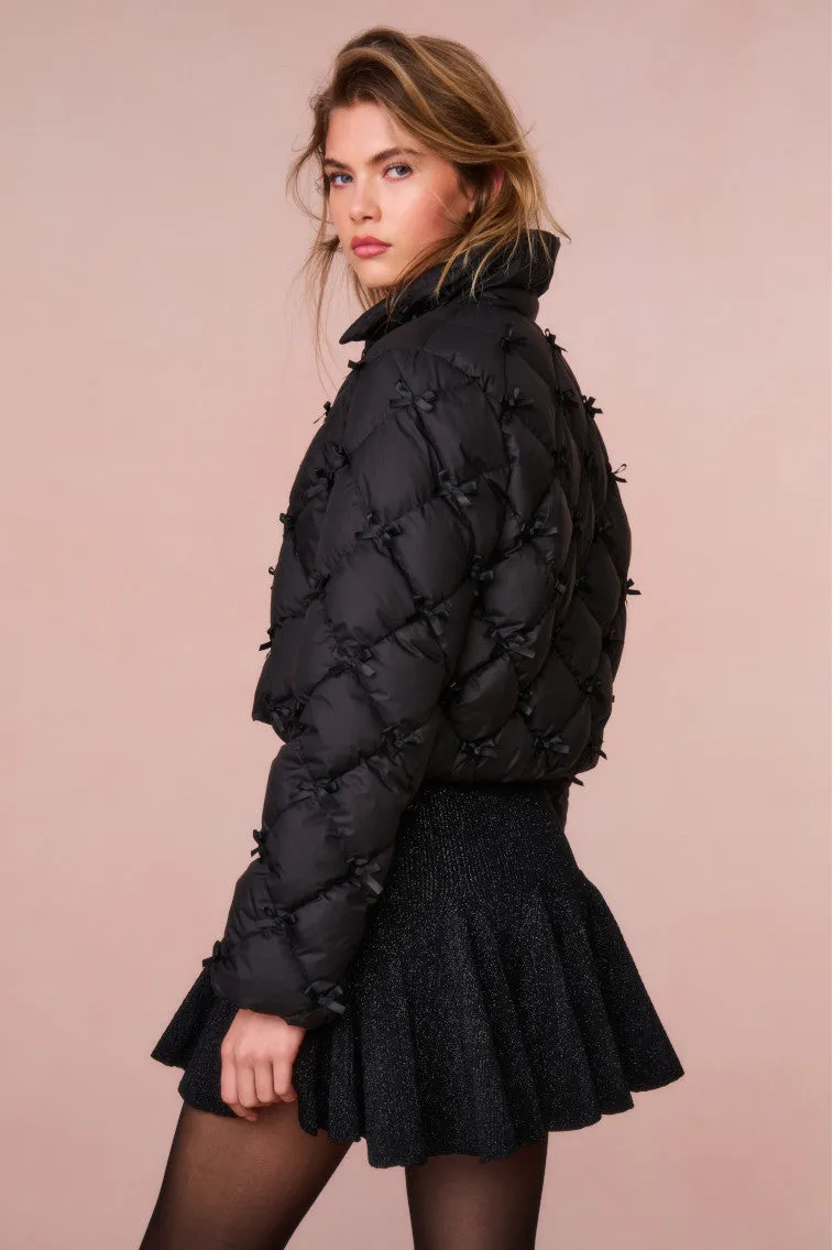 Kasey Quilted Bow-Embellished Jacket