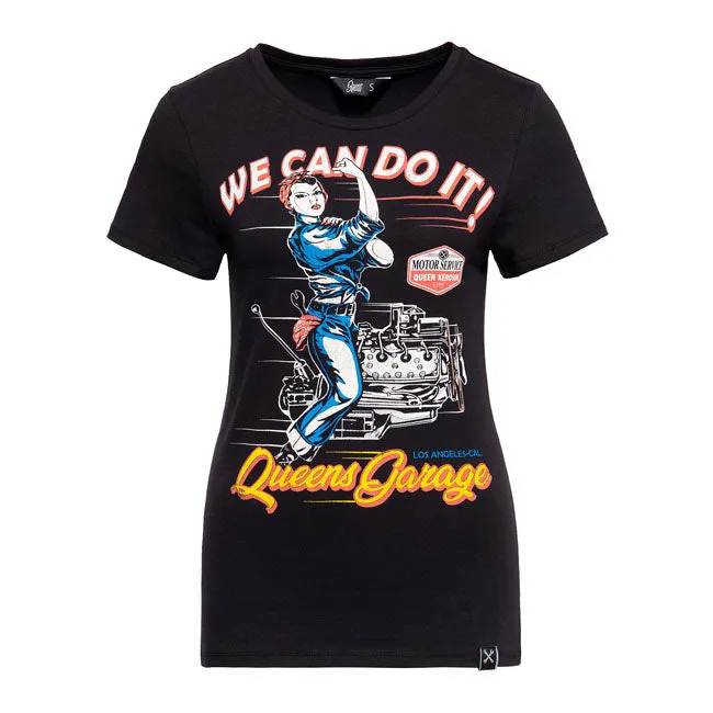 King Kerosin Queen Kerosin We Can Do It Motor Ladies T-Shirt Black