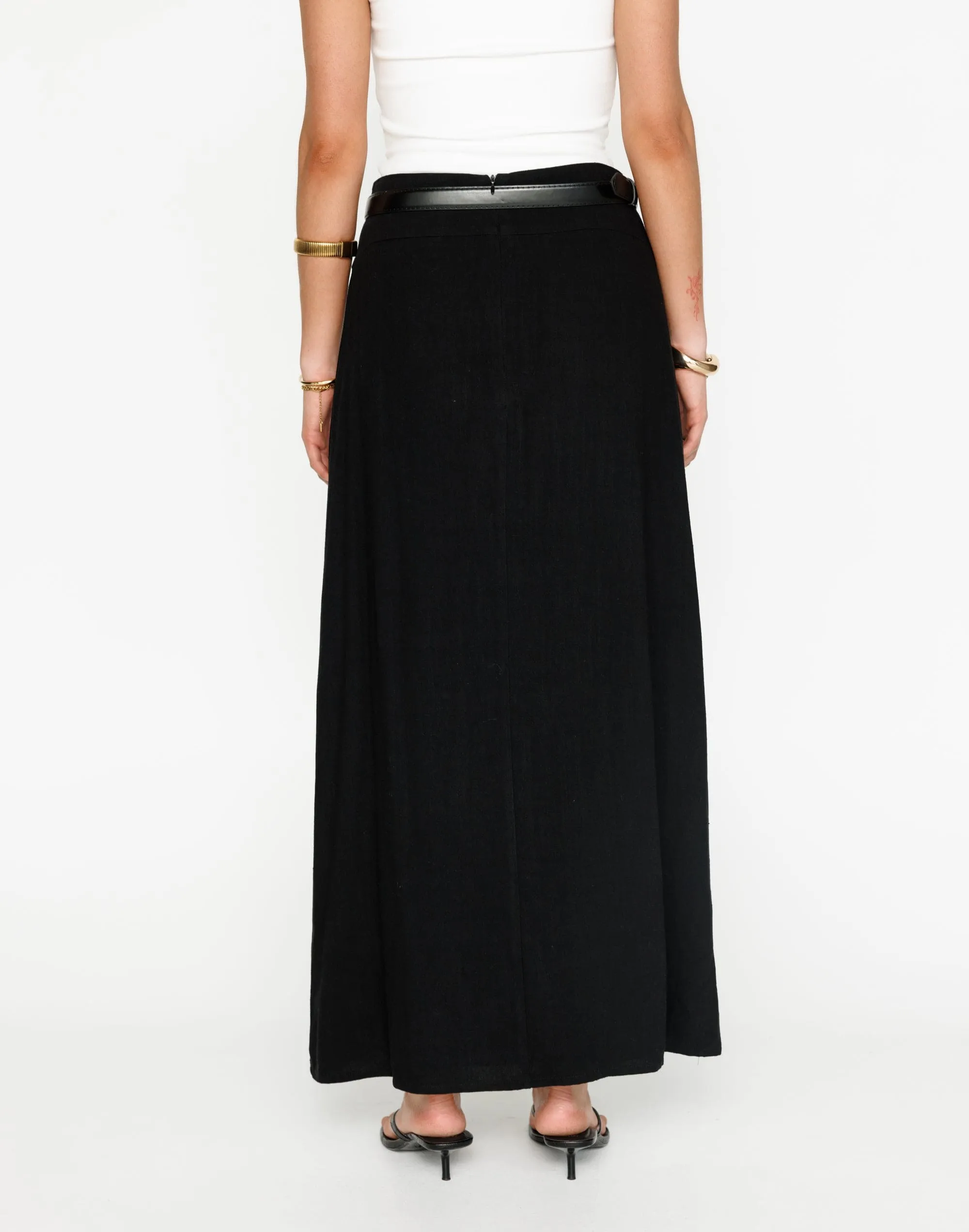 Lillian Maxi Skirt (Black)