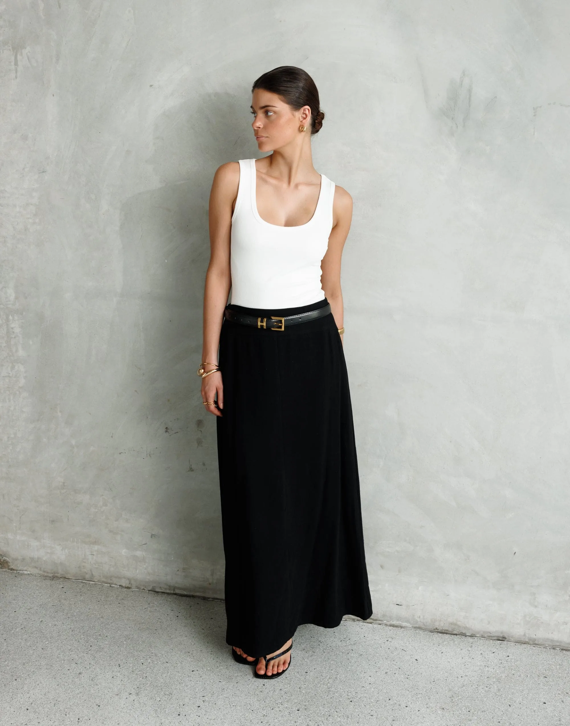 Lillian Maxi Skirt (Black)