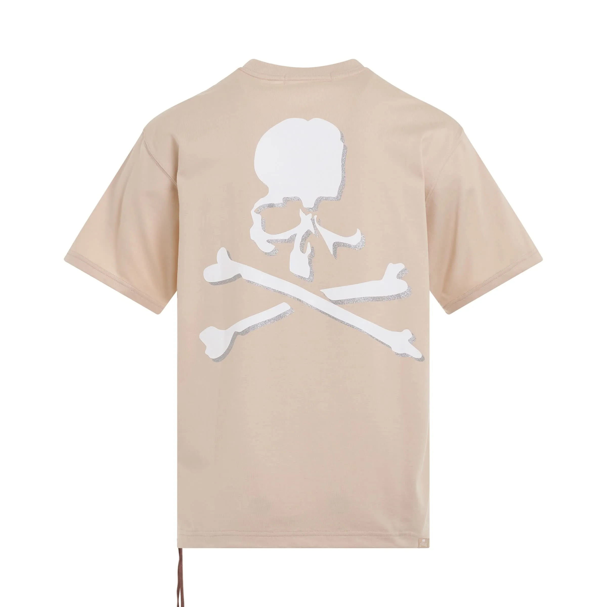 Logo and Skull T-Shirt in Beige