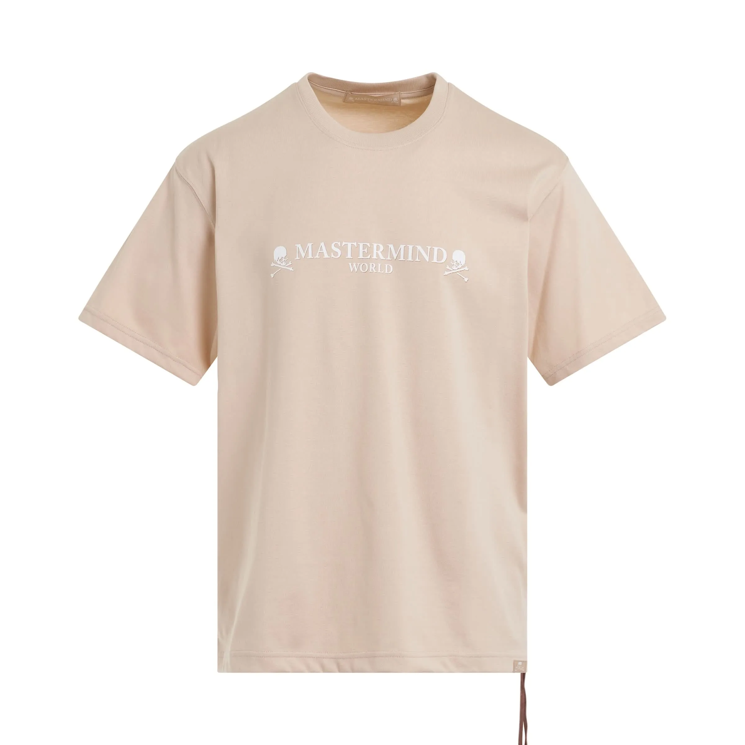 Logo and Skull T-Shirt in Beige