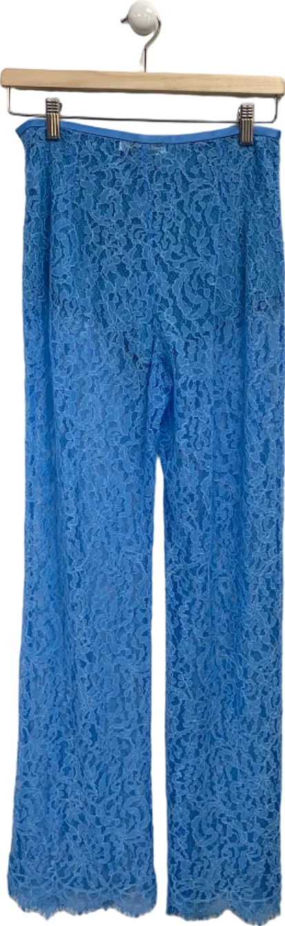 Mango Blue Lace Trousers UK 8