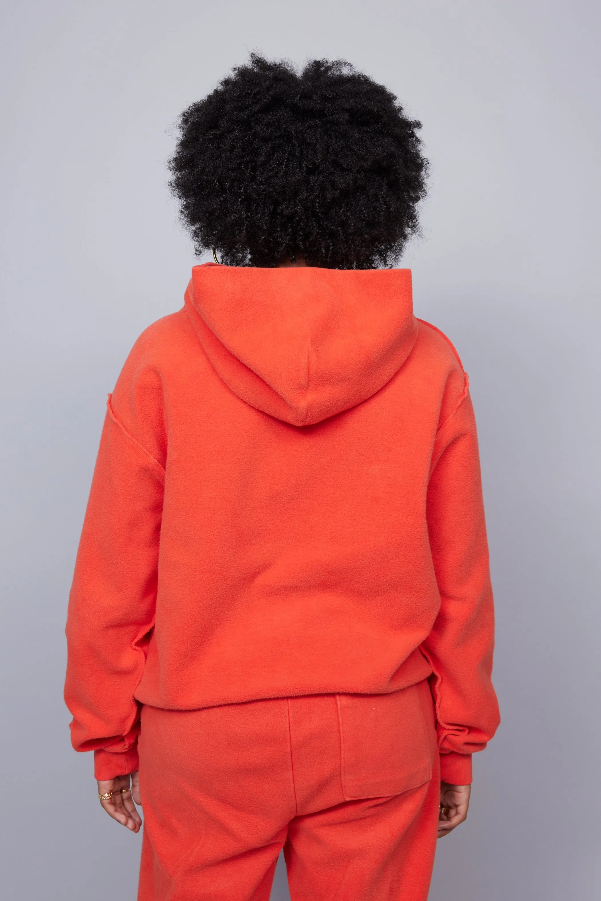 ME. Reverse Brushed Hoodie - Blood Orange