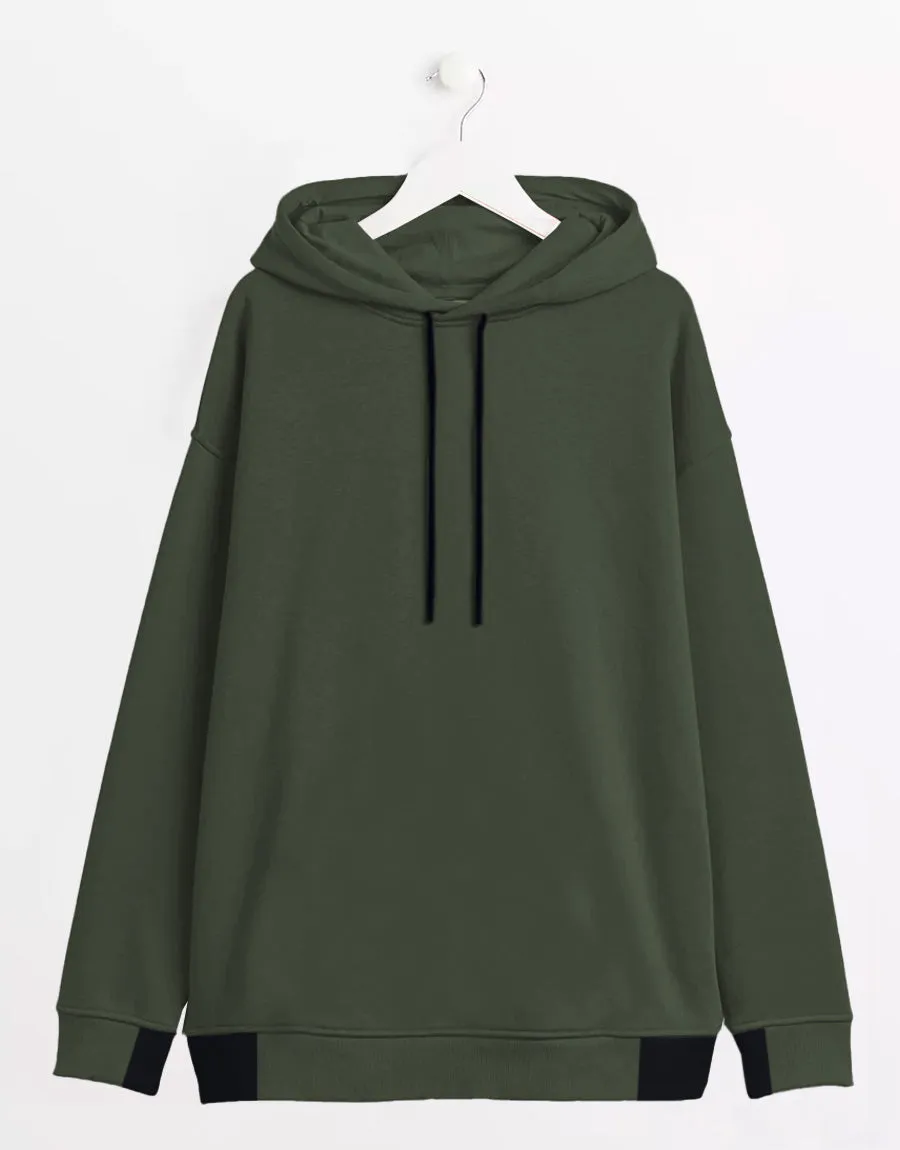 Men's Fleece Hoodie-Olive