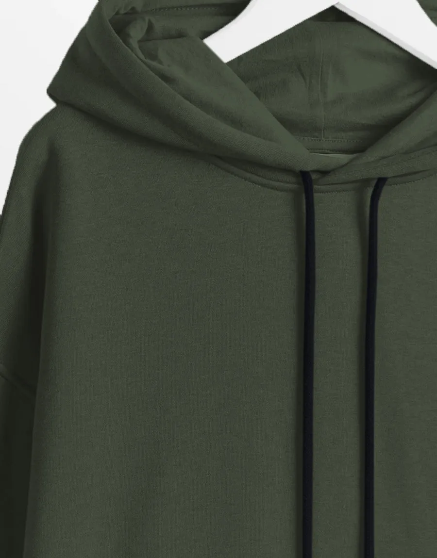 Men's Fleece Hoodie-Olive