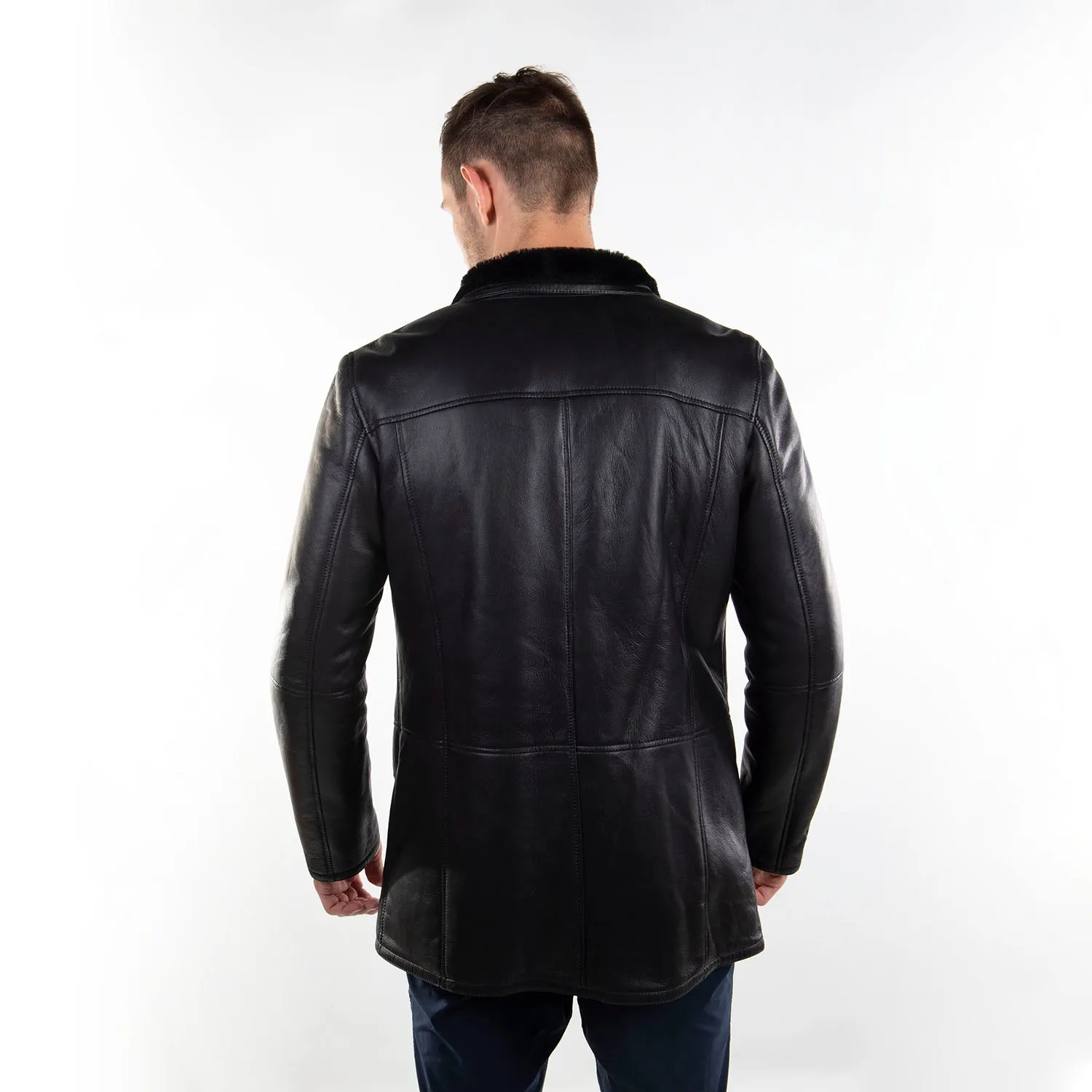 Mens Sheepskin Long Coat