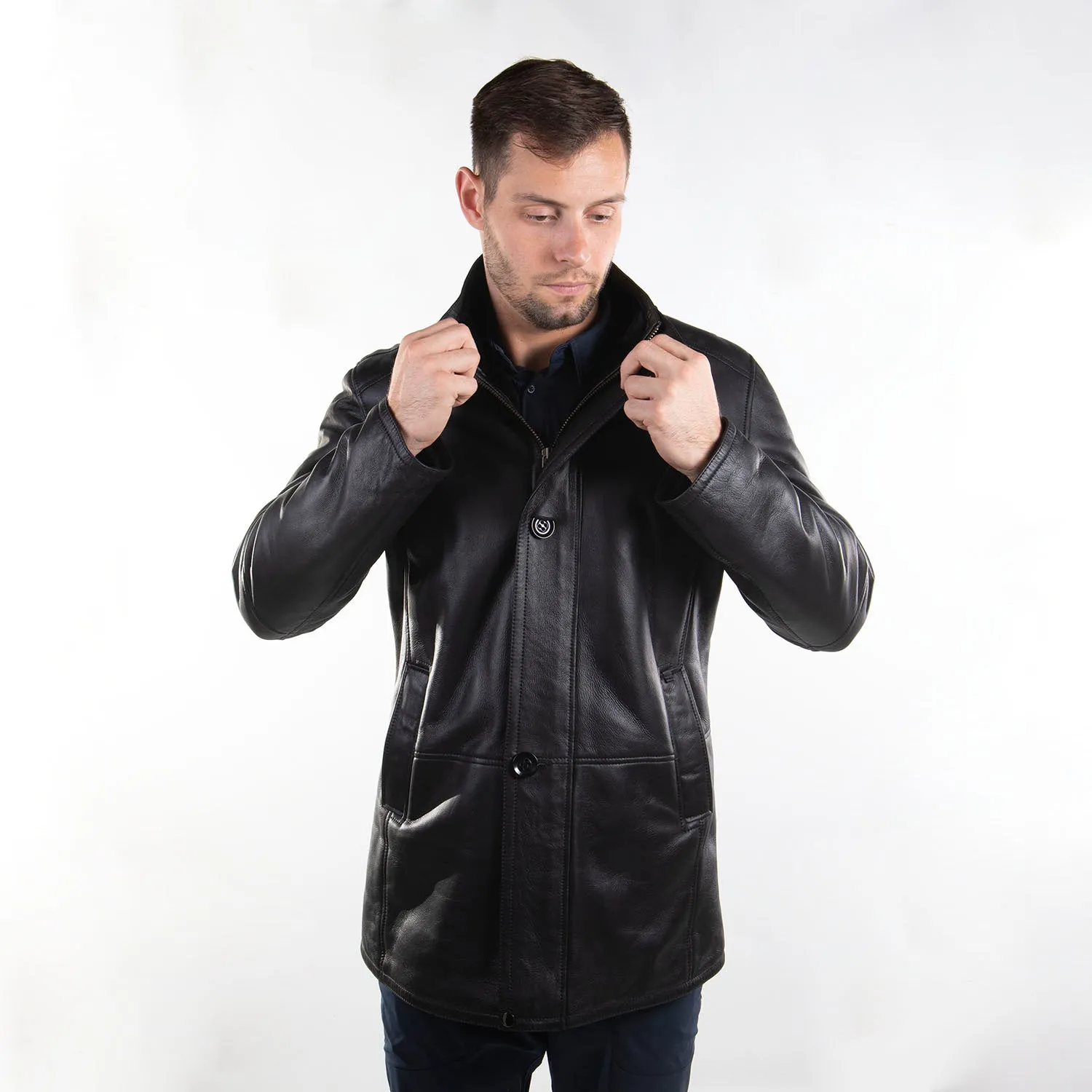 Mens Sheepskin Long Coat